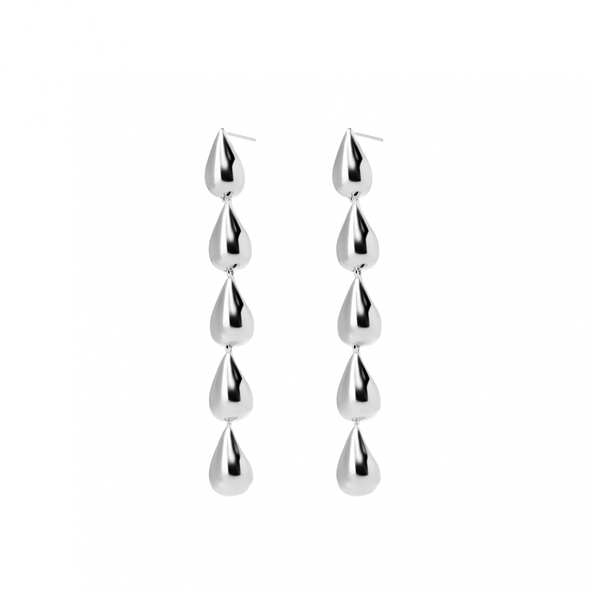 Серьги Drop Threads Earrings – Silver PLAIN STUDIO
