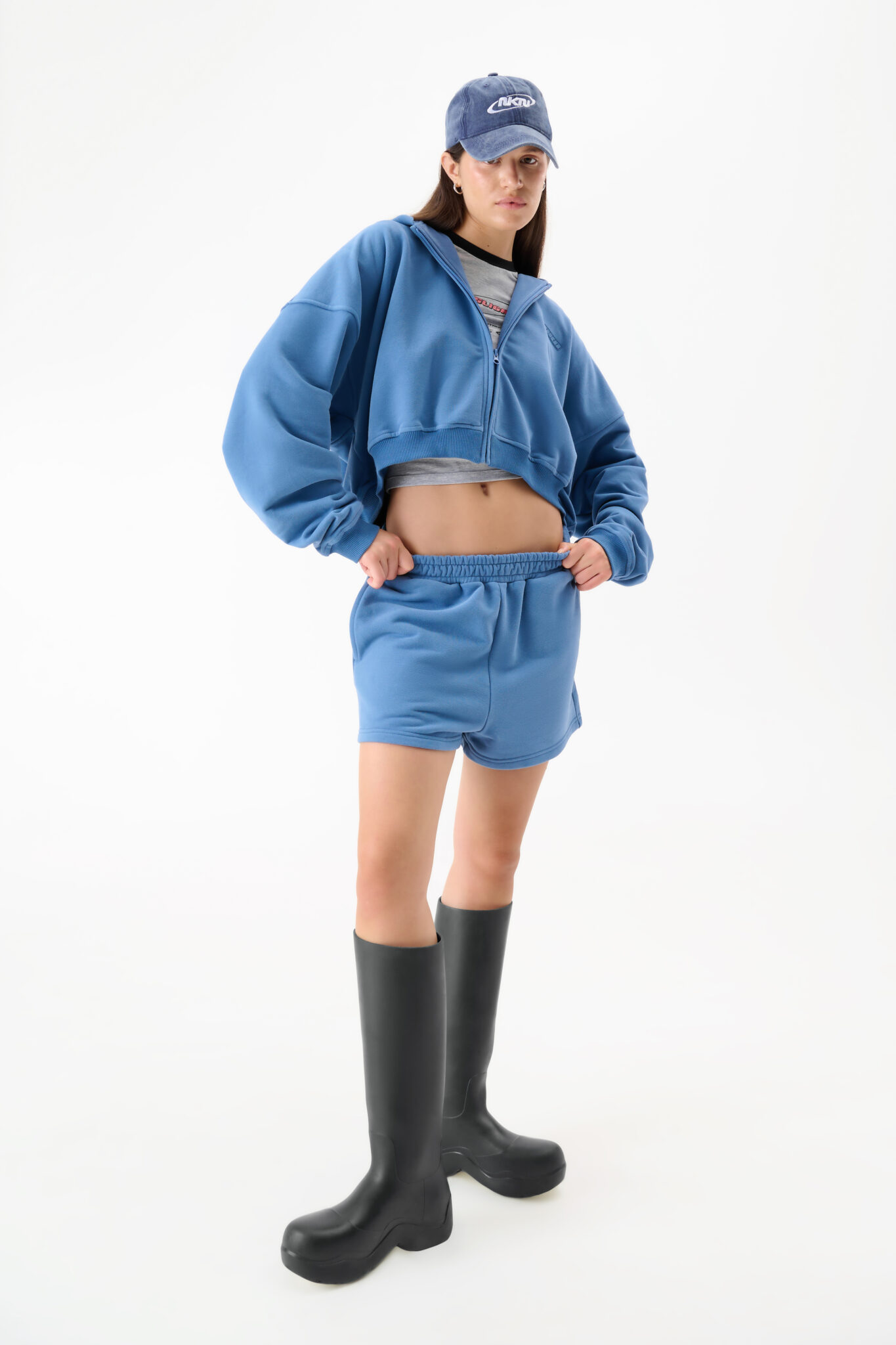 Шорты peach effect blue NIKONOROVA