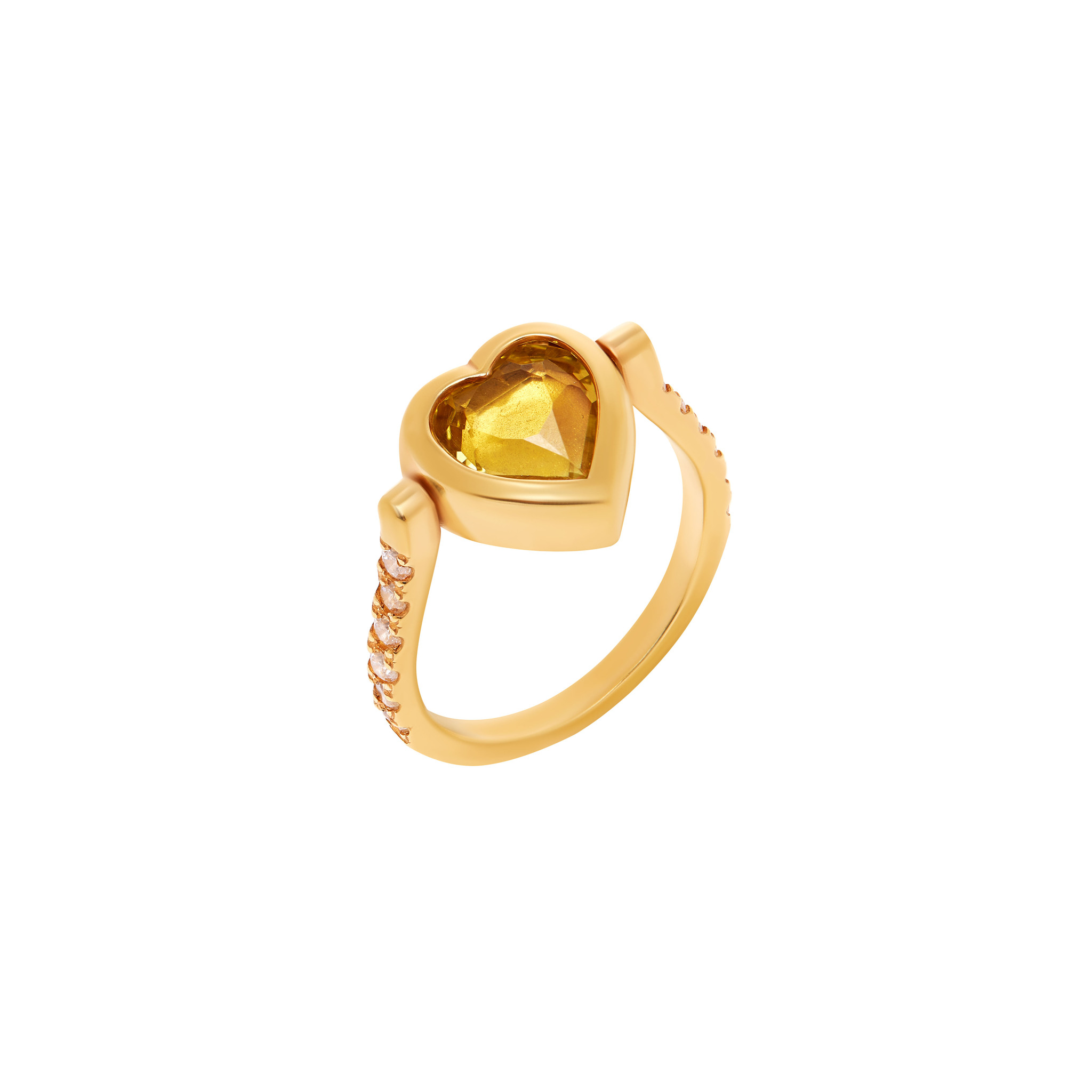 Кольцо Eddy Heart Ring - Citrine VIVA LA VIKA