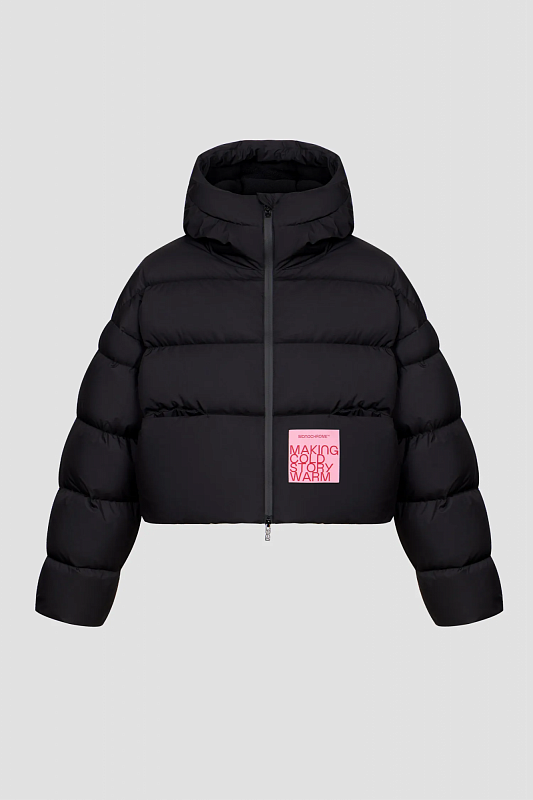 Пуховик POOH SOLID BLACK MONOCHROME